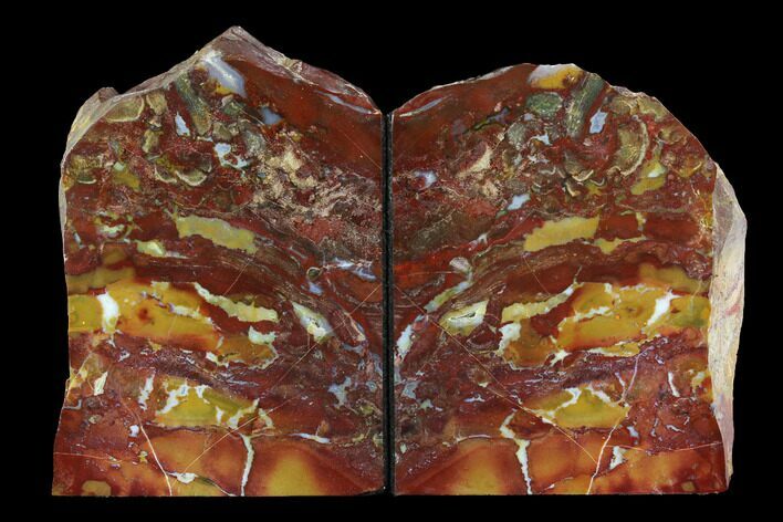 Tall, Red And Yellow Jasper Bookends - Marston Ranch, Oregon #145345